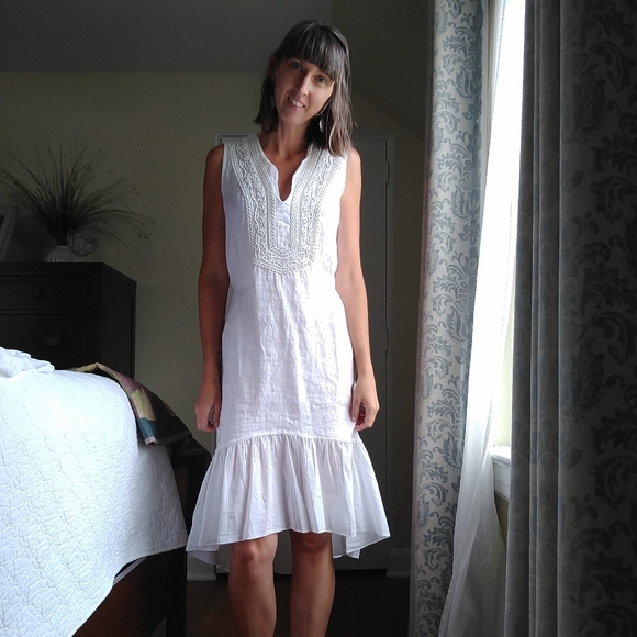 via signoria linen dress